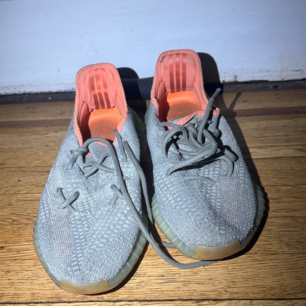 Gray and Orange Sneakers Yeezy SPLY 350